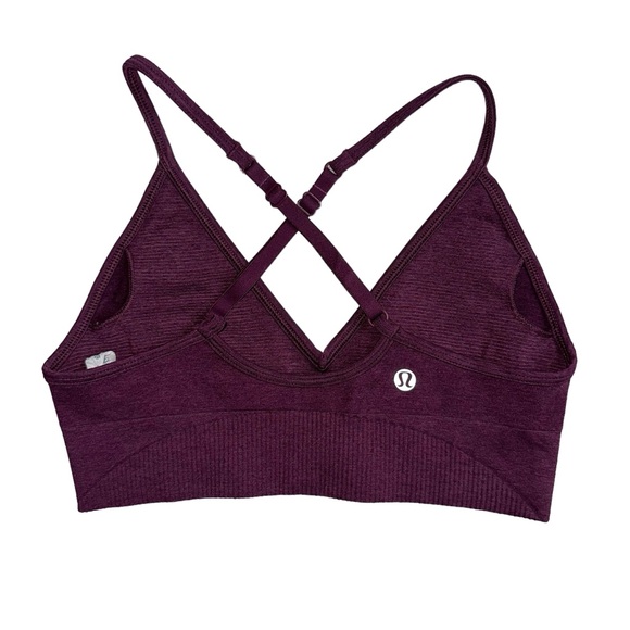 Lululemon Ebb To Street Sports Bra Size 8 purple plum - Picture 3 of 5